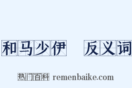 和马少伊韻反义词是什么意思的图片